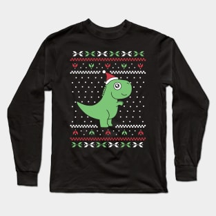 Prehistoric Holiday Roar Long Sleeve T-Shirt